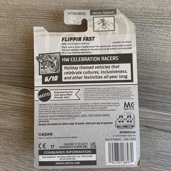 Hot Wheels Flippin Fast HW Celebration Racers Car Hotwheels Mattel New 2024 Asan - Picture 4 of 5